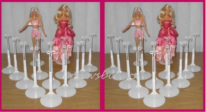 2 Dozen (24) White Kaiser Barbie Doll Stands For Monster High Fashion Royalty