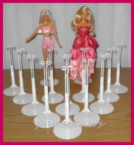 12 White Kaiser #2201 Barbie Doll Stands Fits Monster High Too