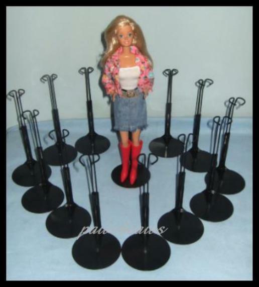 12 Black Kaiser #2275 Barbie Doll Stands Fit Monster High Fashion Royalty
