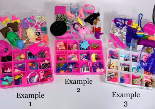 Mattel Barbie Accessories 50+pcs With Organizer ~ Shoes, Jewelry, Hats  & More