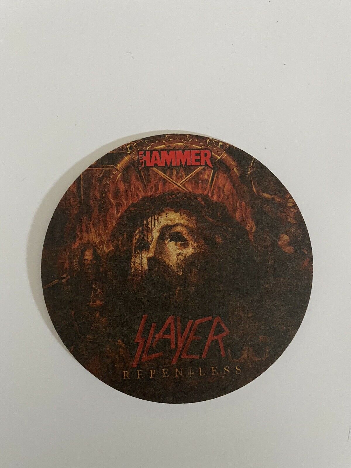 Slayer Repentless 3 1/2” Cardboard Coaster Metal Hammer Promo Rare!!