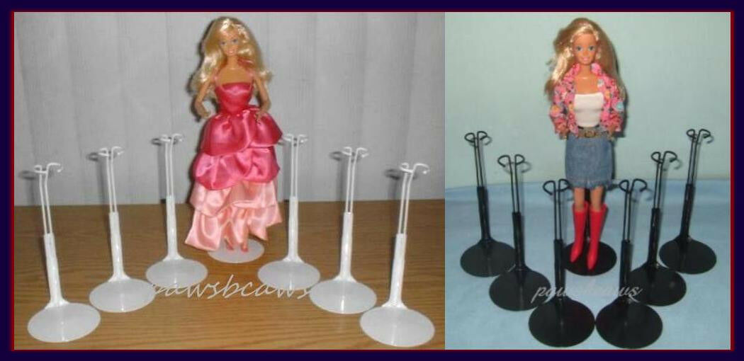 12 Kaiser Doll Stands 6 Black & 6 White Fits Barbie Monster High Misaki