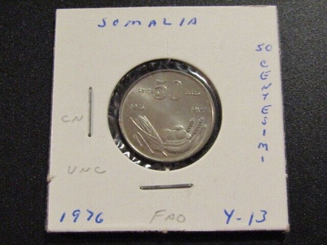 Somalia 1976 50 Senti F.a.o. Unc Coin