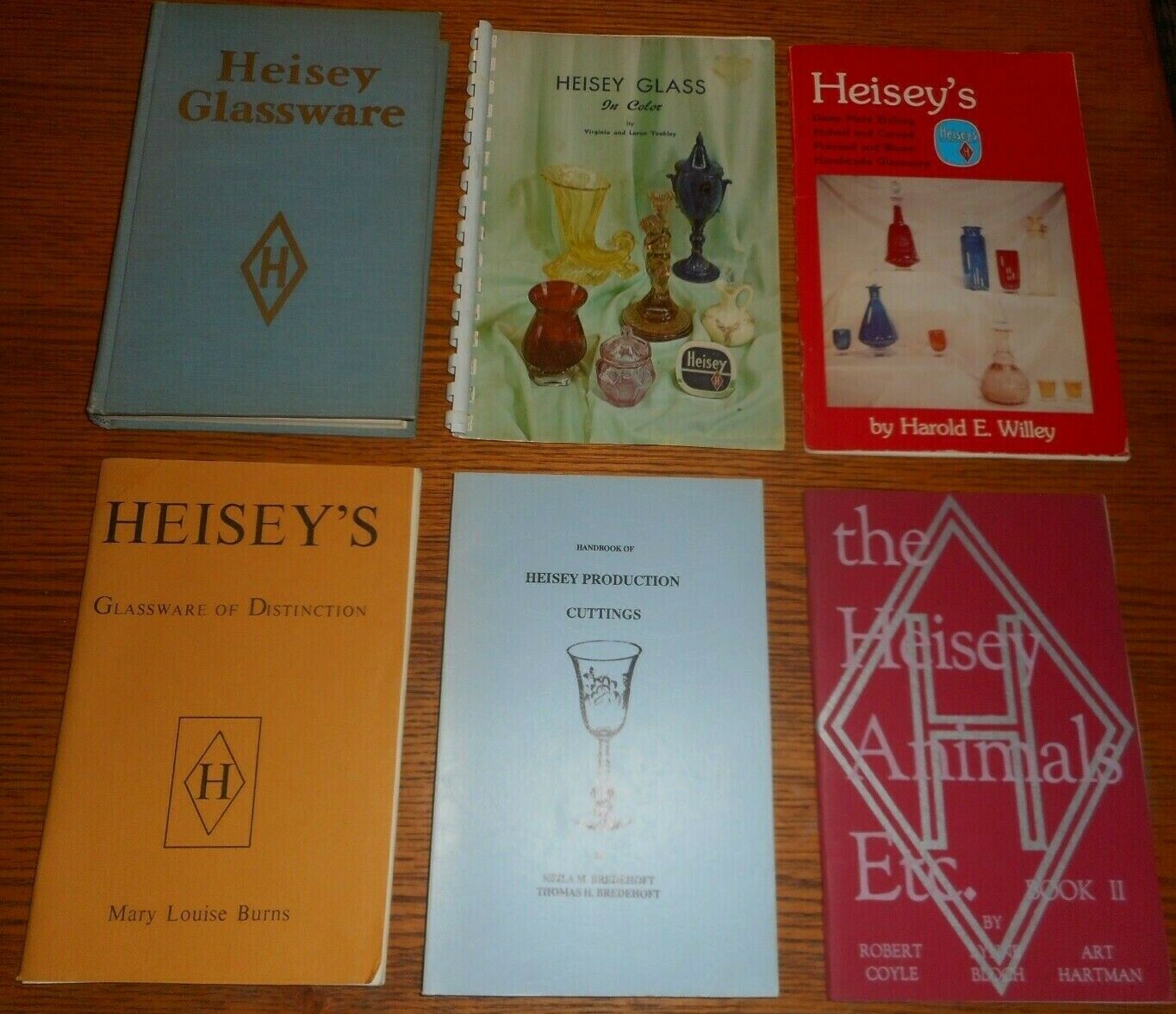 Lot Of 6 Heisey's Glassware Books