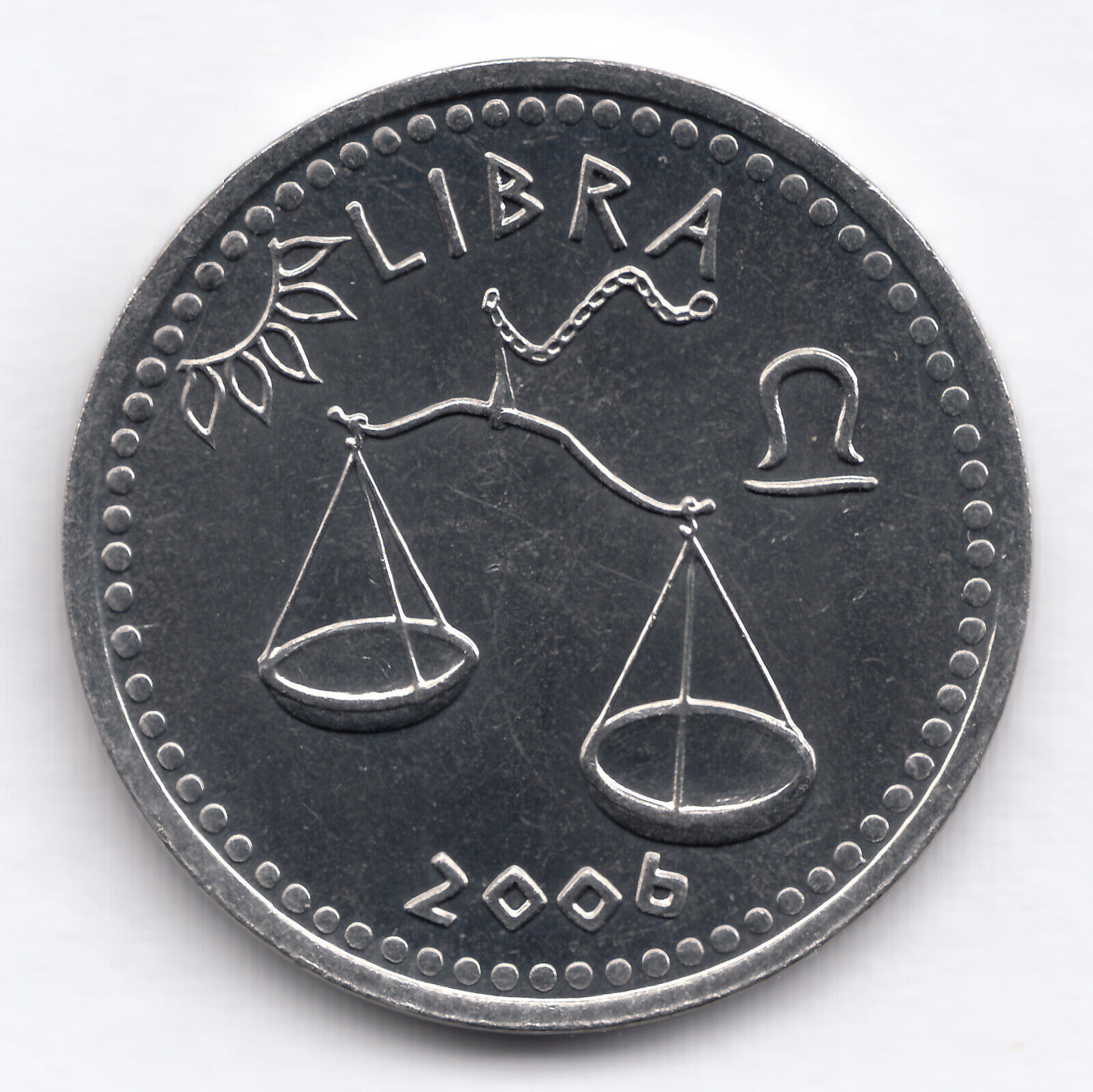 Somaliland 10 Shillings 2006 Greek Zodiac Libra 25 Mm 5 G Km 15