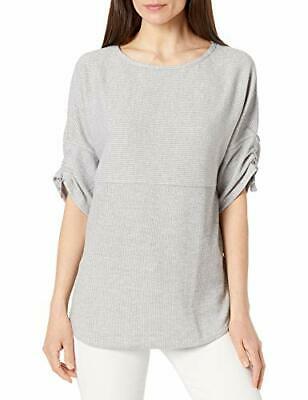Max Studio Women's Ruched Sleeve Rib Knit Pullover - Choose Sz/color