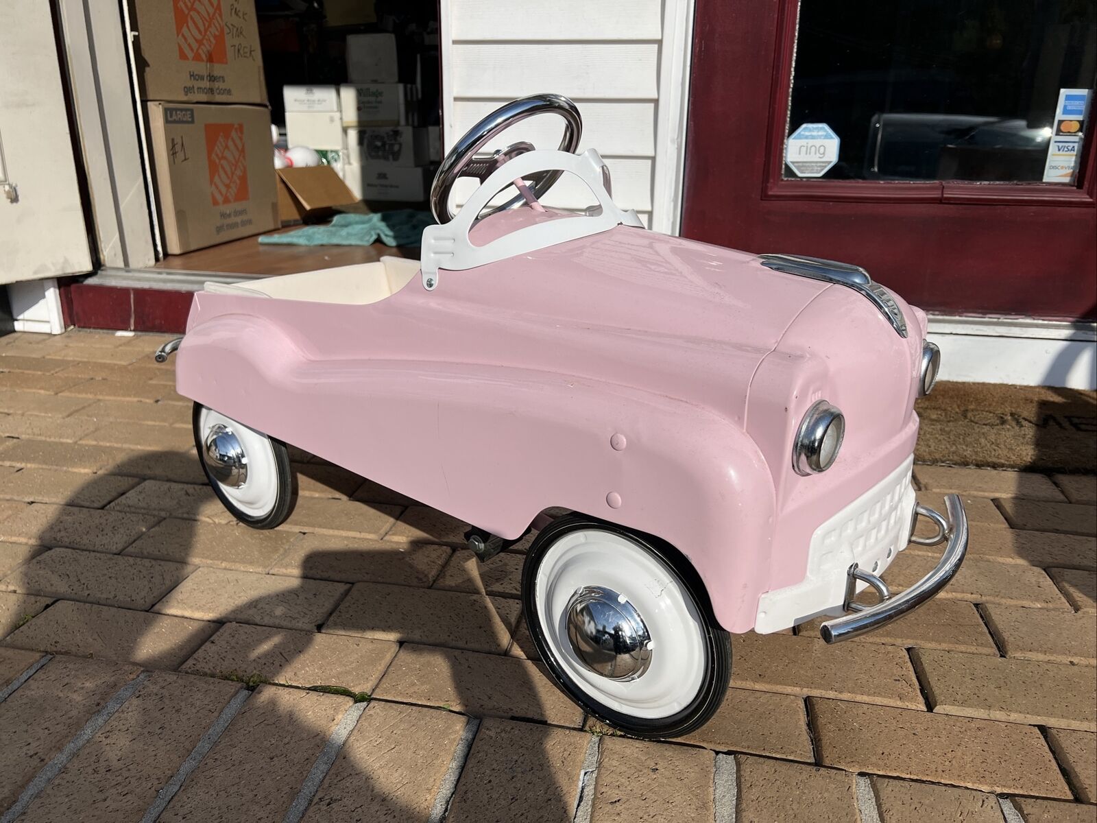 Pink Pedal Car Toy Car Ride On Car Vintage Heavy Metal Classic Used