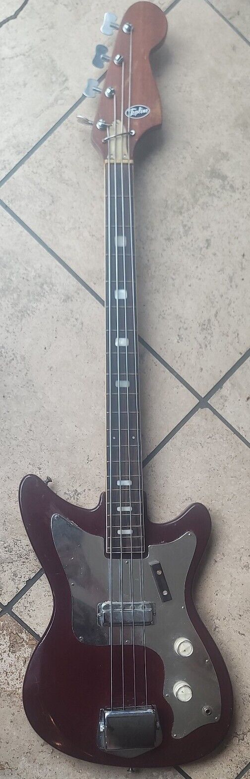 1960s "topline" Kawai Electric Bass Guitar Rare Only One On Ebay
