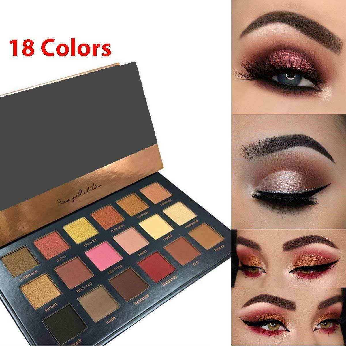 18 Colors Eyeshadow Palette Matte Powder Eye Shadow Makeup Shimmer Pro Kit Set