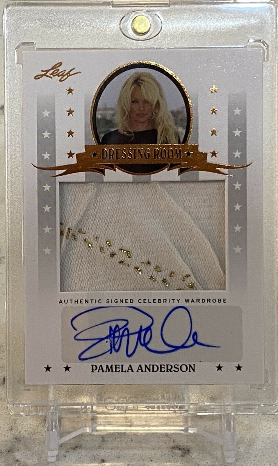 Pamela Anderson Dressing Room Autograph Auto Celebrity Wardrobe Card Dr-pa1 Sp!