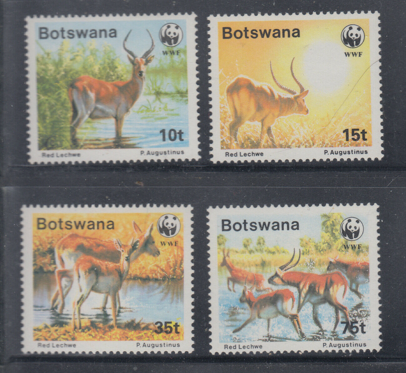 Botswana 1988 Wwf Lechwe  Sc 432-435  Mint  Never Hinged