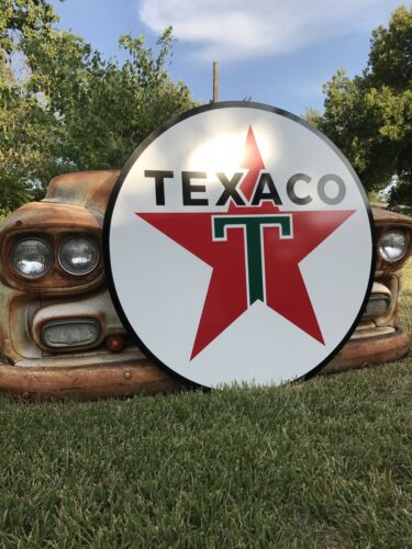 Antique Vintage Old Style Texaco Gas Oil Sign! 40"!