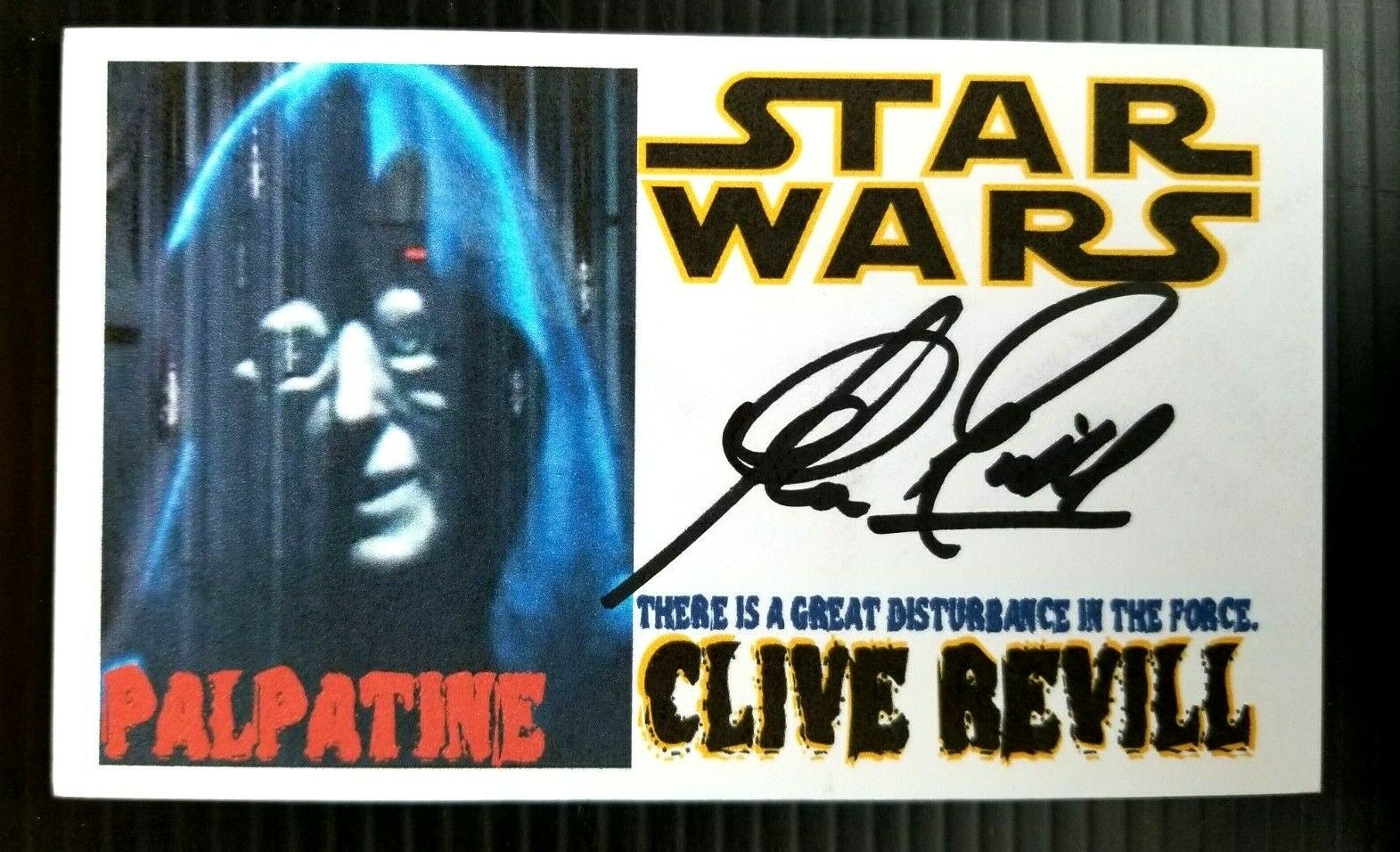 "star Wars" Clive Revill"palpatine" Autographed 3x5 Index Card
